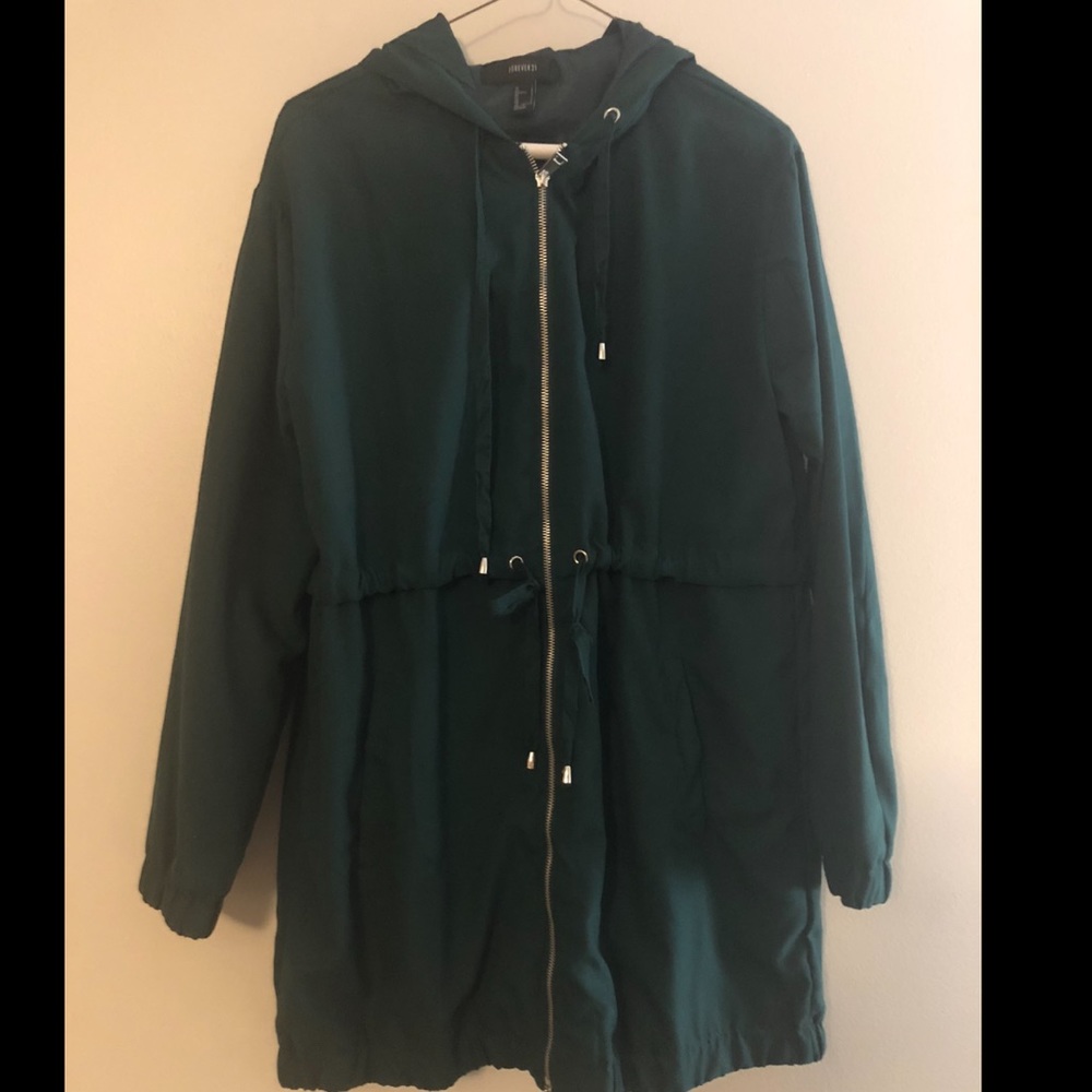 Forever 21 longline hooded jacket
